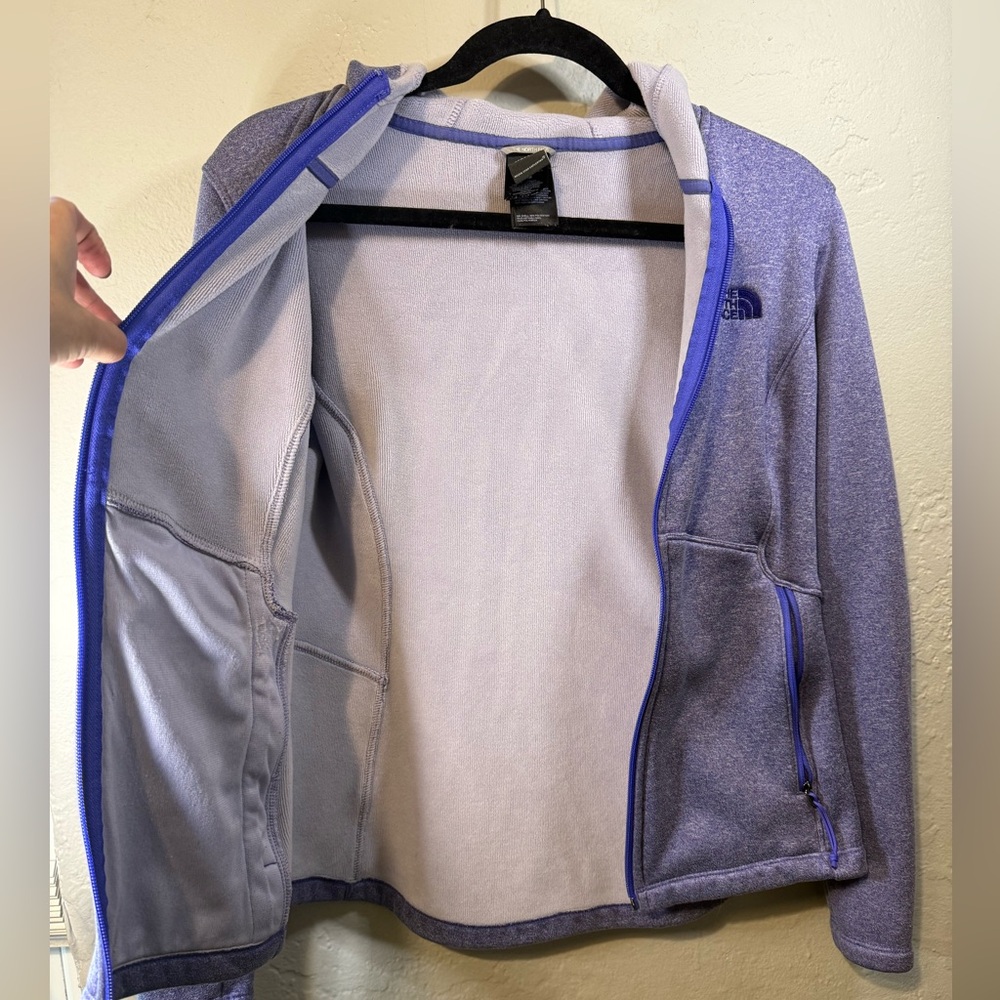 The North Face Women's Agave Full Zip hooded fleece jacket Medium - Picture 5 of 9